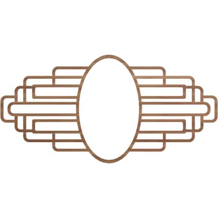 Ekena Millwork Elizabeth Wood Fretwork Prcd Ceiling Medallion, Walnut, 30"W x 15"H x 8 1/4"IW x 14 1/4"IH x 3/8"T CMWP30X15X0375EBWA